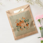 Pumpkin Floral Herbstfarben Blue, Geschenktütchen (Versiegelt)