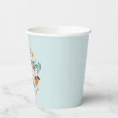 Pumpkin Floral Herbstfarben Blue, Pappbecher (Links)