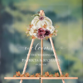 Pumpkin Floral Hochzeit im Herbst Begrüßungszeiche Acrylschild (Neutral)
