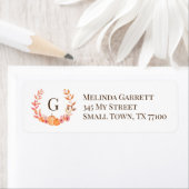 Pumpkin Floral Monogram Fall Erntedank (Insitu)