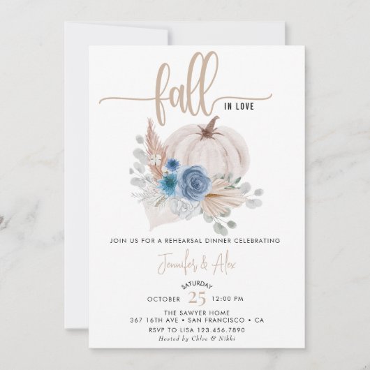 Pumpkin Floral | Probe Einladung (Vorderseite)