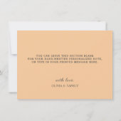 Pumpkin Floral, rustikale Dusche, Geburtstag Dankeskarte (Rückseite)