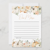 Pumpkin Floral Time Kapselkarte Einladung (Vorderseite)