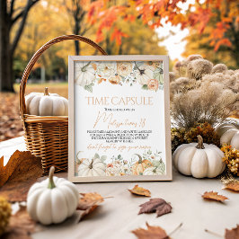Pumpkin Floral Time Kapselunterschrift Sockelschild