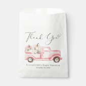 Pumpkin Floral Truck Baby Girl Dusche Vielen Dank Geschenktütchen (Vorderseite)