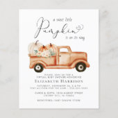Pumpkin Floral Truck Virtual Baby Dusche laden (Vorderseite)