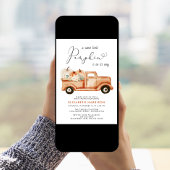 Pumpkin Floral Vintag Truck Baby Dusche Einladung