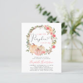 Pumpkin Floral Watercolor Babydusche (Stehend Vorderseite)