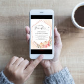 Pumpkin Floral Watercolor Kindermädchendusche Einladung