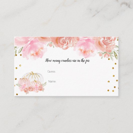 Pumpkin Floral Wie viele Candies in der Glas-Karte Begleitkarte (Vorderseite)