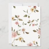 Pumpkin Floral Wreath Bridal Dusche Einladung (Rückseite)