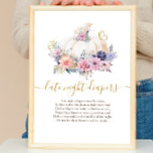 Pumpkin Floral zu spät abends Windelposter Fotodruck