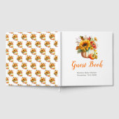 Pumpkin Flower Bouquet Baby Shower Gästebuch (Voll)