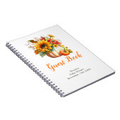 Pumpkin Flower Bouquet Baby Shower Guest Book Notizblock (Rechte Seite)