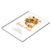 Pumpkin Flower Bouquet Bridal Shower Guest Book Notizblock (Linke Seite)