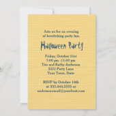 Pumpkin Flying Hexe-Halloween-Party Einladung (Rückseite)