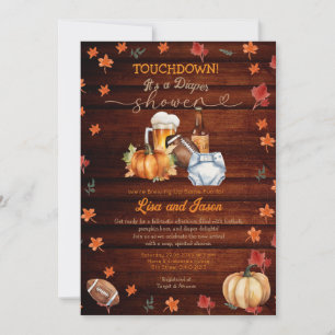 Pumpkin Football Pumpkin Bier Fall Windeldusche Einladung