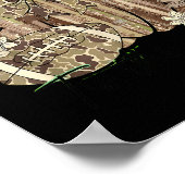 Pumpkin Football Western Retro Tis The Season Coun Poster (Ecke)