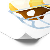 Pumpkin Footballs Couple Dusche Custom Sign Poster (Ecke)