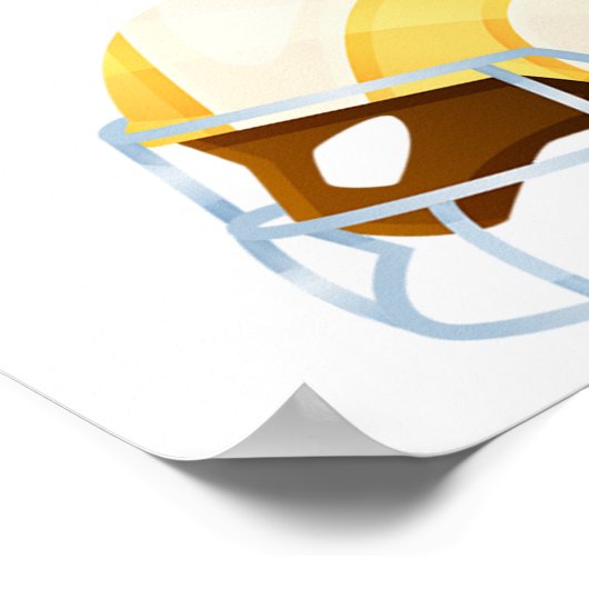 Pumpkin Footballs Couple Dusche Custom Sign Poster (Ecke)