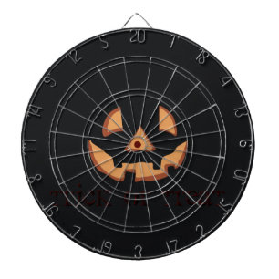 Pumpkin for Halloween in Black Dartscheibe