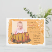 Pumpkin Foto Einladung (Stehend Vorderseite)