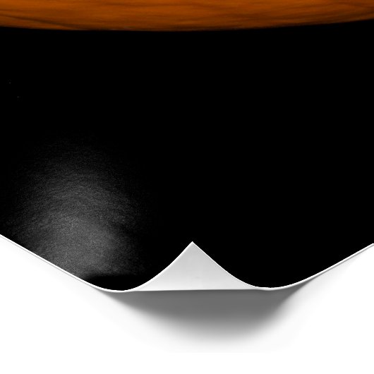 Pumpkin-Foto im schwarzen Hintergrund Poster (Ecke)