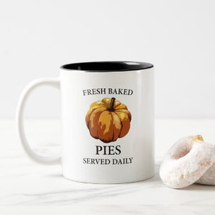 Pumpkin Fresh Baked Pies Art Zweifarbige Tasse
