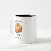 Pumpkin Fresh Baked Pies Art Zweifarbige Tasse (Vorderseite Links)