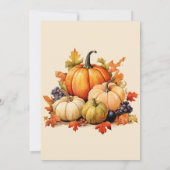 Pumpkin Friendsgiving Dinner Einladung (Rückseite)