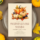 Pumpkin Friendsgiving Dinner Einladung