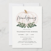 Pumpkin Friendsgiving Erntedank Dinner Einladung (Vorderseite)