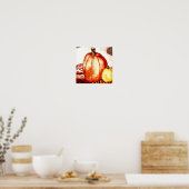 Pumpkin & Fruit Print Poster (Küche)