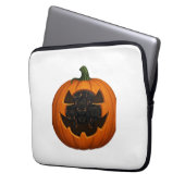 Pumpkin Full of Kittens - Niedliches Schwarzes Kat Laptopschutzhülle (Vorderseite Links)