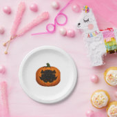 Pumpkin Full of Kittens - Niedliches Schwarzes Kat Pappteller (Party)