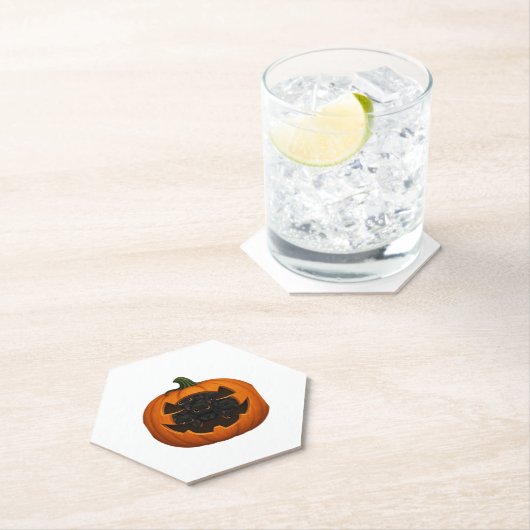 Pumpkin Full of Kittens - Niedliches Schwarzes Kat Untersetzer (Vor Ort)