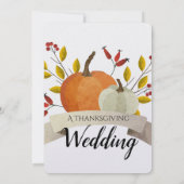 Pumpkin Fun/Erntedank Hochzeit/UAWG Einladung (Rückseite)