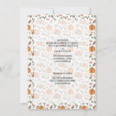 Pumpkin Fun/Erntedank Thema Hochzeit/ Einladung (Rückseite)