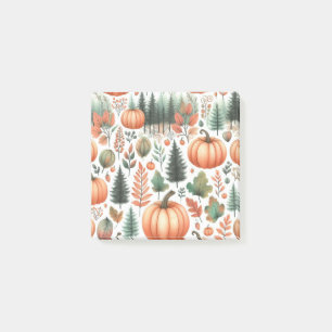Pumpkin Fun Herbst Erntedank Orange Herbstlaub Post-it Klebezettel