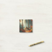 Pumpkin Fun Herbst Erntedank Orange Herbstlaub Post-it Klebezettel (Auf Schreibtisch)