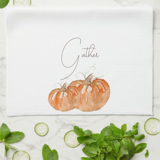 Pumpkin "Gather" Geschirrtuch (Gefaltet)