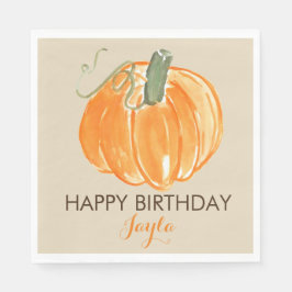 Pumpkin Geburtstag Herbst Geburtstagsnapoleon Serviette