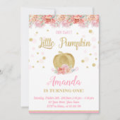 Pumpkin Geburtstagseinladung Einladung (Vorderseite)