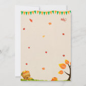 Pumpkin-Geburtstagseinladung Herbsteinladung Einladung (Rückseite)