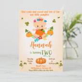 Pumpkin Geburtstagseinladung Herbsteinladung Einladung (Stehend Vorderseite)