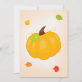 Pumpkin Geburtstagseinladung Herbsteinladung Einladung (Rückseite)