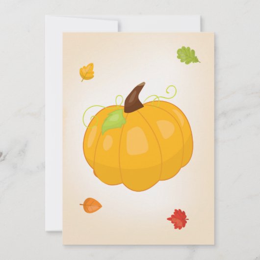 Pumpkin-Geburtstagseinladung Herbsteinladung Einladung (Rückseite)