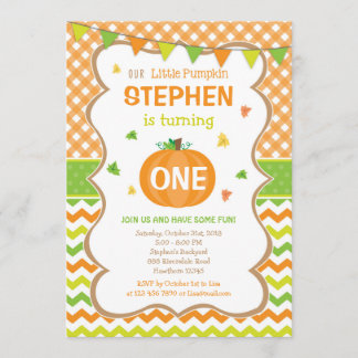 Pumpkin Geburtstagseinladung / Pumpkin-Einladung Einladung