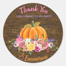 Pumpkin, Geburtstagsparty, Gefälligkeitstempel, Kü Runder Aufkleber