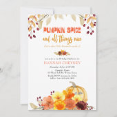 Pumpkin Gedicht Herbst Blume jedes Alters Geburtst Einladung (Vorderseite)